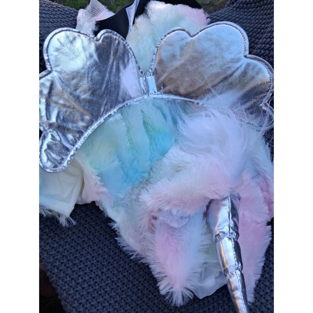 Vibrant Life Unicorn Pet Costume Rainbow Wings Horn Dog Size Medium